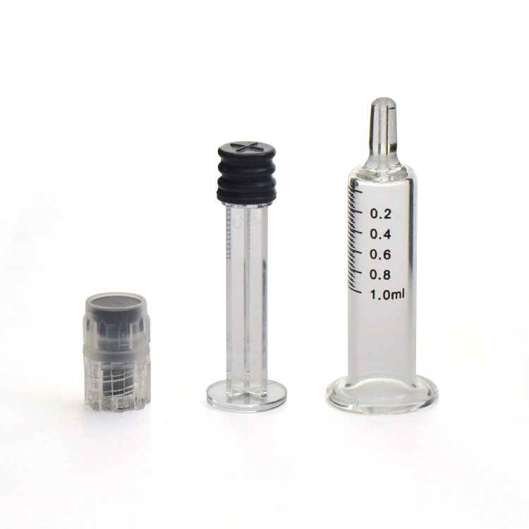 1ml Prefilled Long borosilicate Glass Syringe With luer Lock/tip Cap